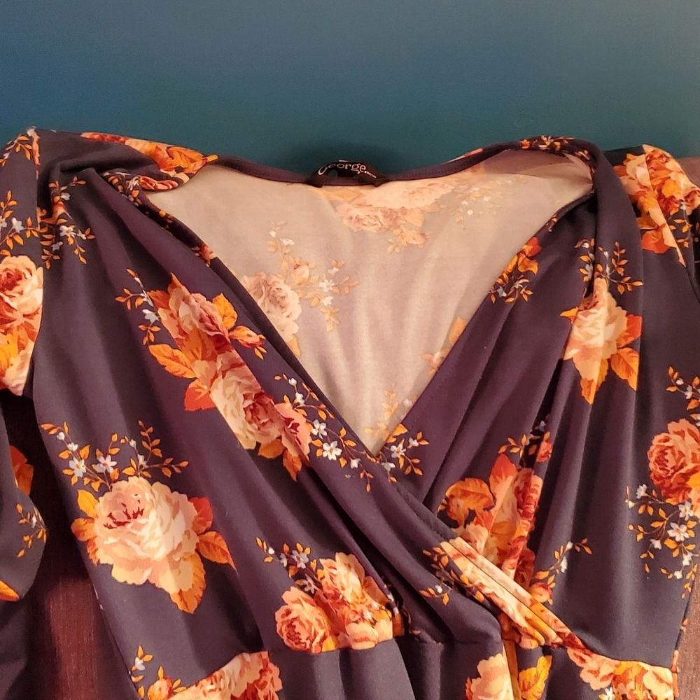Long sleeve floral dress